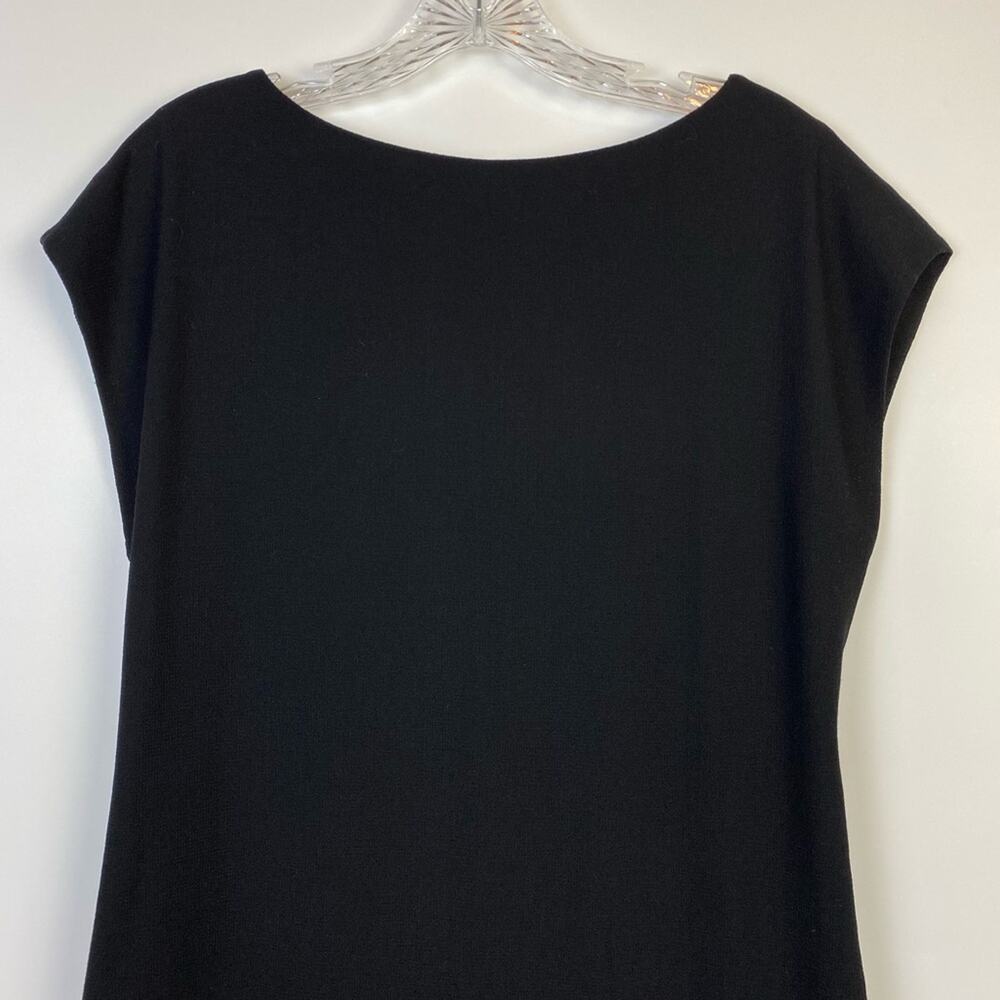 Burberry 100% Wool Black Sheath Dress Vintage Authenticated Size 8 - Picture 4 of 12